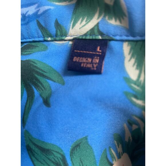 "Design in Italy" Hawaiian Casual  Beach Print, Short Sleeve Shirt, A33 - Picture 6 of 7
